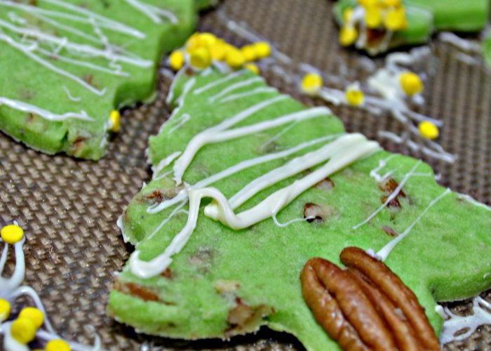 Pecan Shortbread Christmas Trees