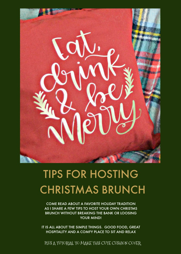 DIY Christmas Brunch themed cusion cover