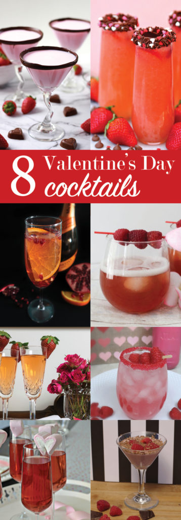 Sparkling Wine Cocktail for Valentines Day