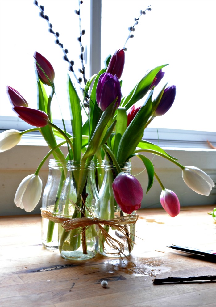 grocery store tulip arrangement