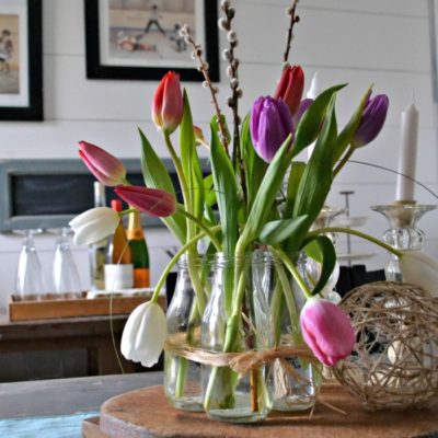 How to Arrange Grocery Store Tulips Farmhouse Style