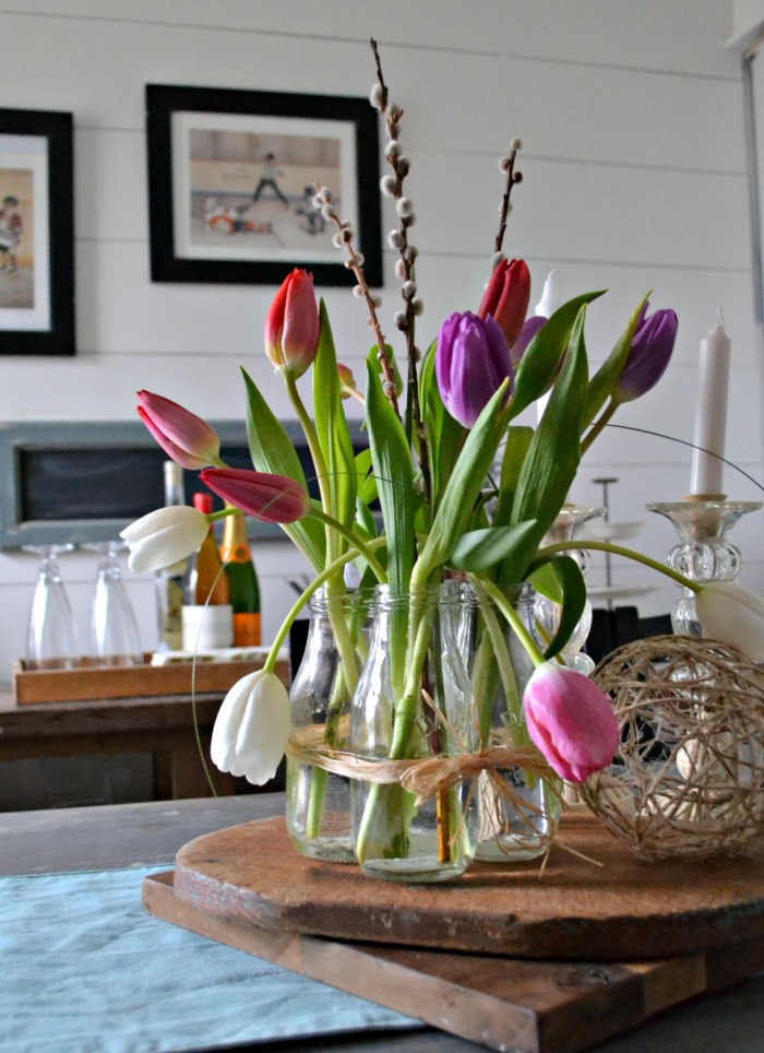 How to Arrange Grocery Store Tulips Farmhouse Style