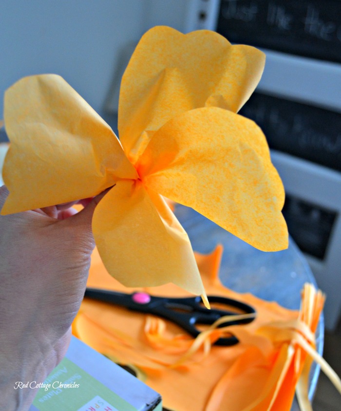 DIY tissue paper flowers