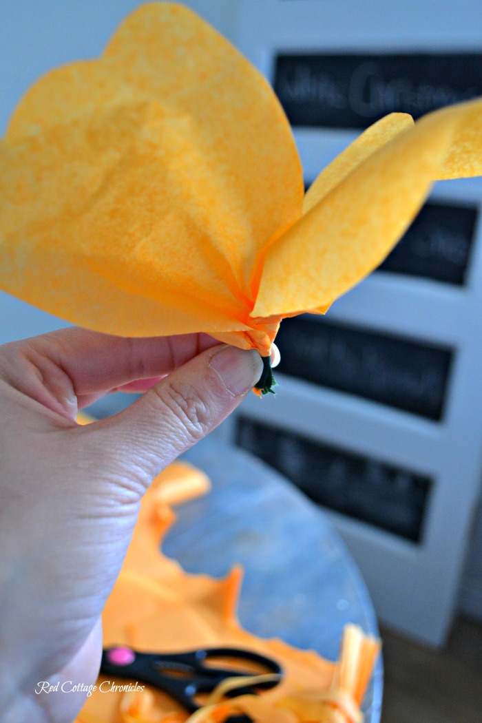 DIY tissue paper flowers