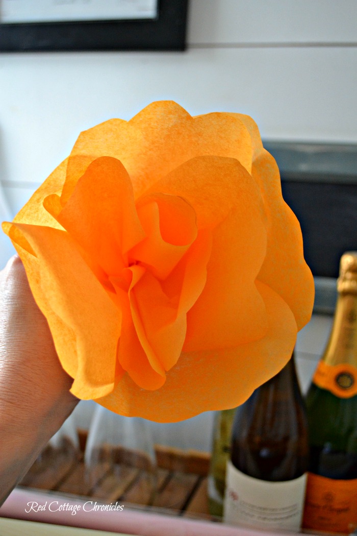 DIY tissue paper flowers