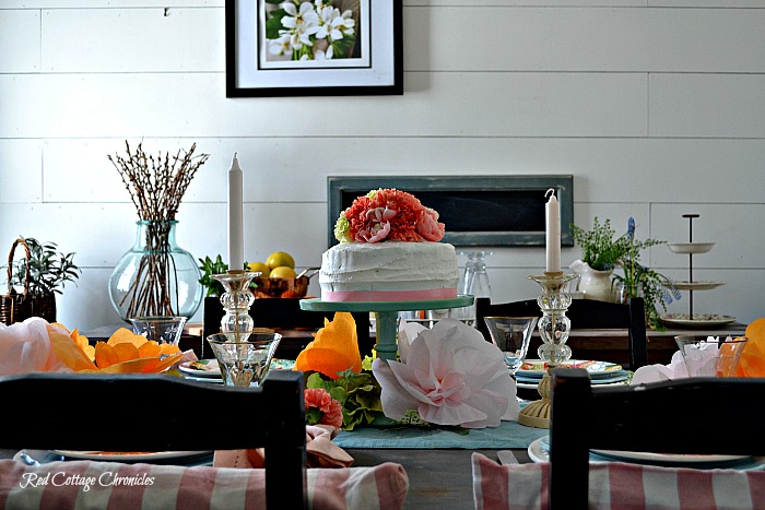 Pink and Orange Tablescape