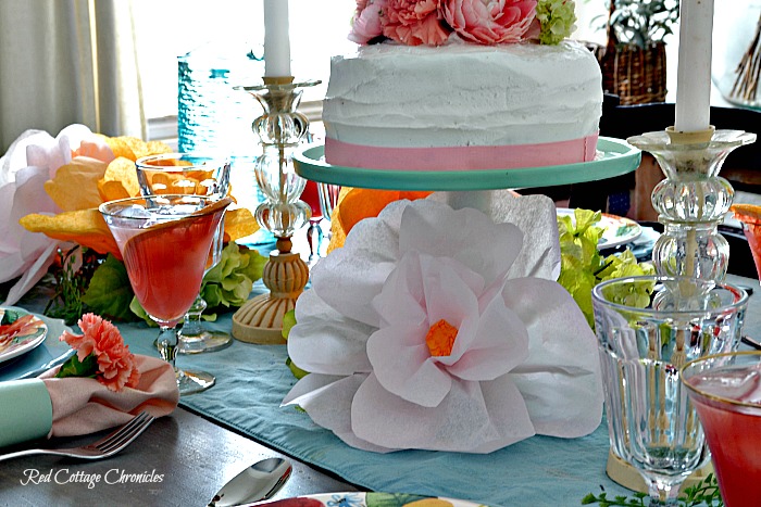 Pink and Orange tablescape