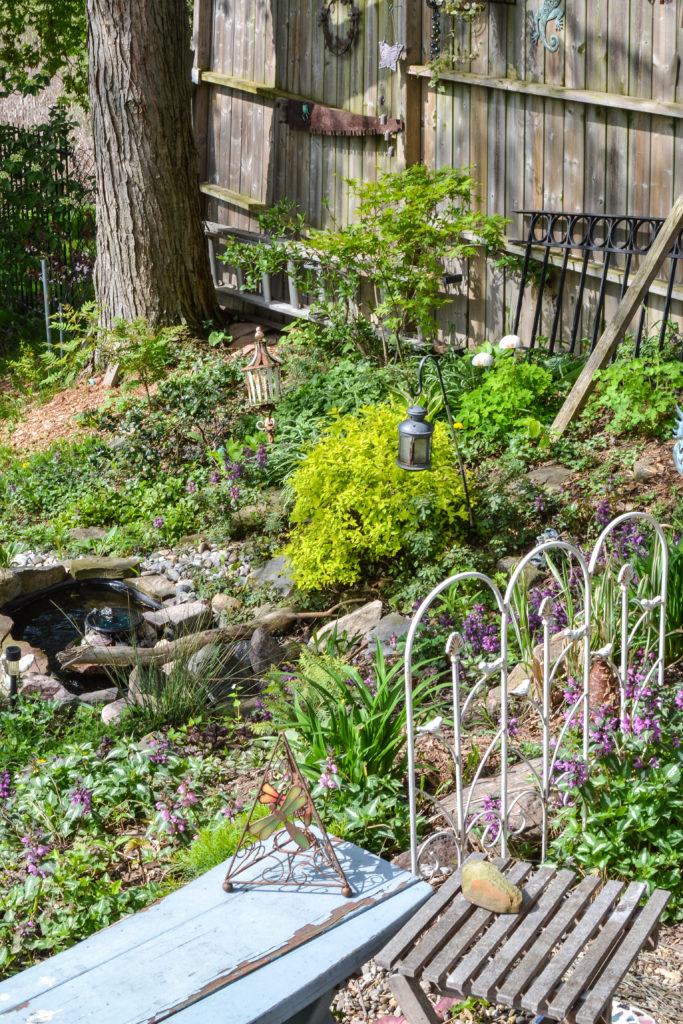 a thrifted rustic garden