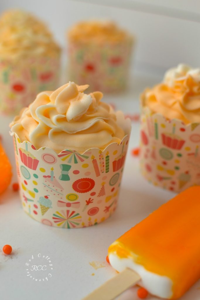 orange creamsicle cupcakes