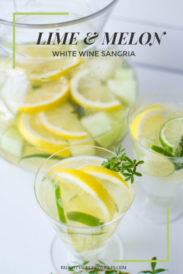 Lime and Melon white wine sangria