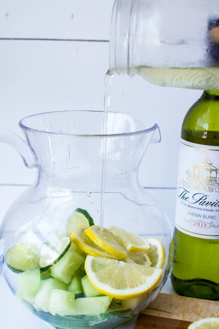 lime and melon white wine sangria