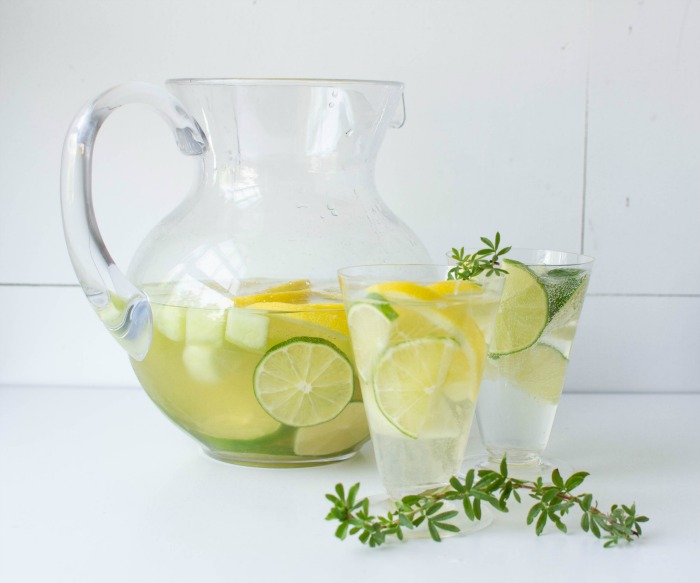 lime and melon white wine sangria