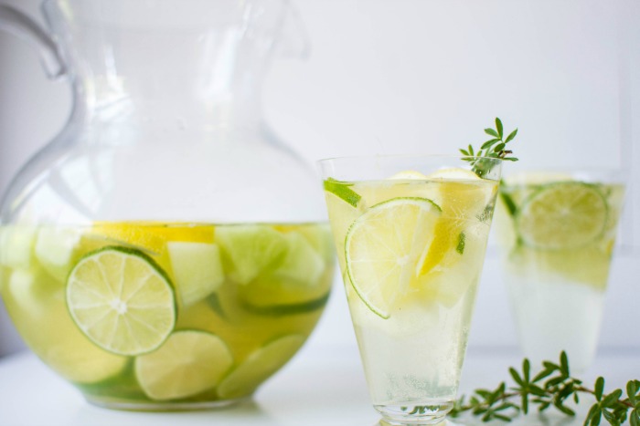 Lime and Melon White Wine Sangria
