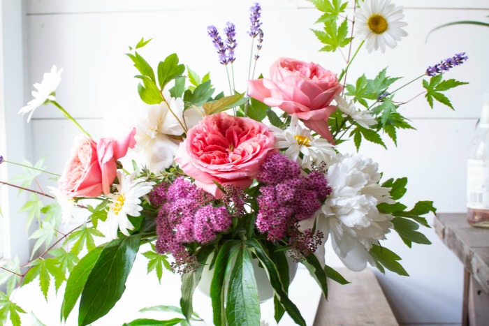 English country garden arrangement