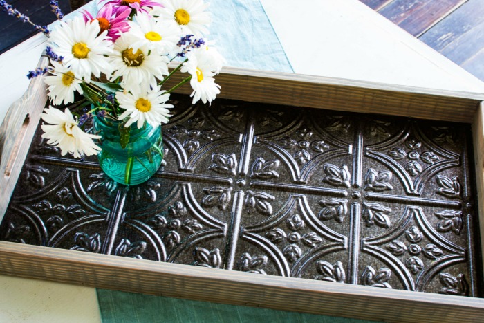 Farmhouse style DIY Wood tray