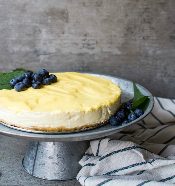 No bake lemon cheese made with mascarpone cheese and Philadelphia Cream Cheese