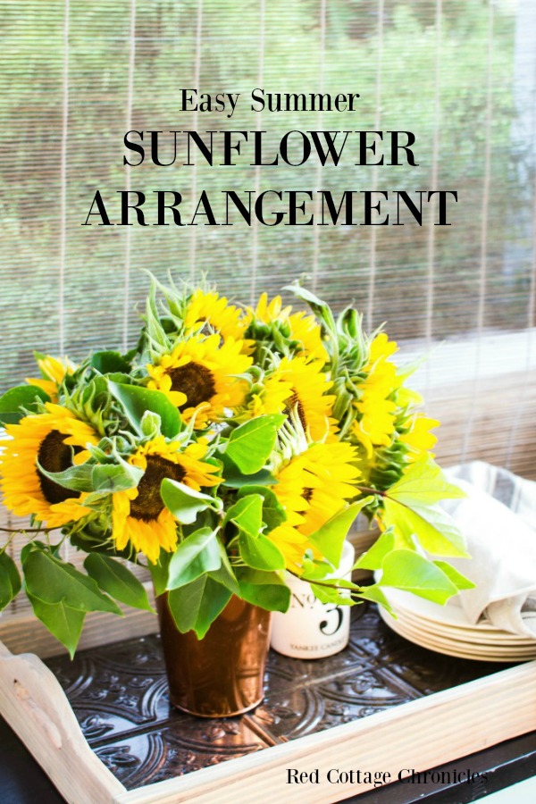 How to make sunflower arrangements with flowers from the grocery store