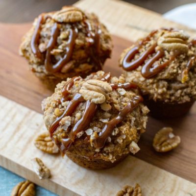 Caramel Pecan Pumpkin Muffins