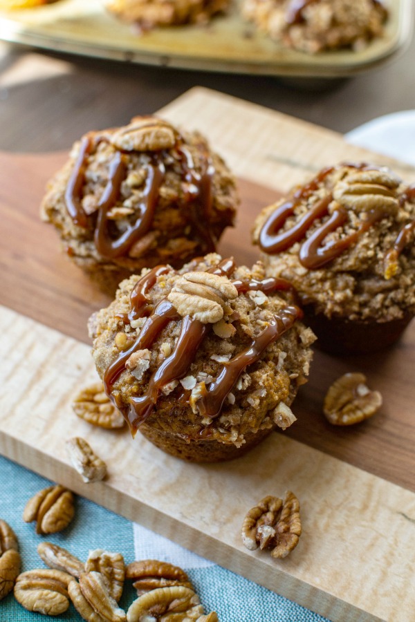 Caramel Pecan Pumpkin Muffins