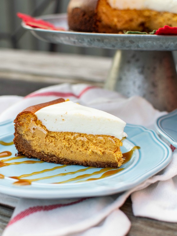 Marshmallow pumpkin cheesecake