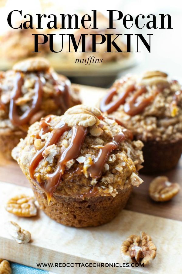 caramel pecan pumpkin muffins