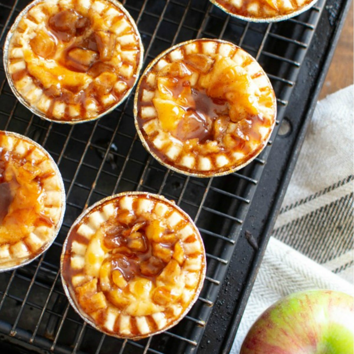 Mini Apple Cider Cheesecake Tartlets