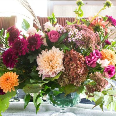 Fall flower arrangement