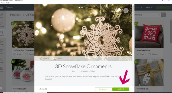 how to make a 3D snowflake with cricut maker