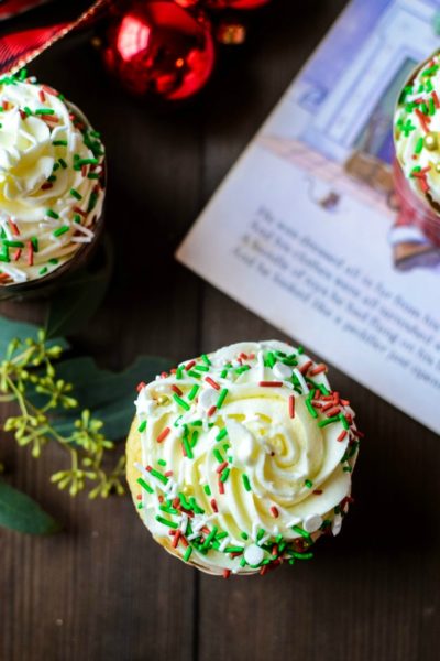 Simple eggnog cupcakes