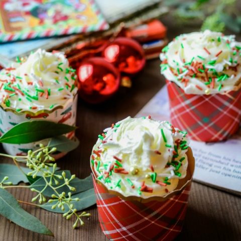 Simple eggnog cupcakes