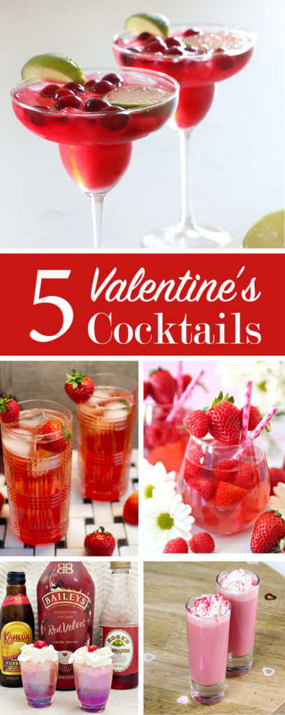 Strawberry gin and tonic plus 4 other Valentine Cocktail recipes