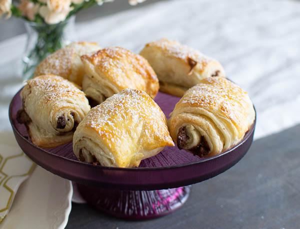 Easy Pain Au Chocolat recipe.  Three easy steps to freshly baked chocolate filled flakey pastries
