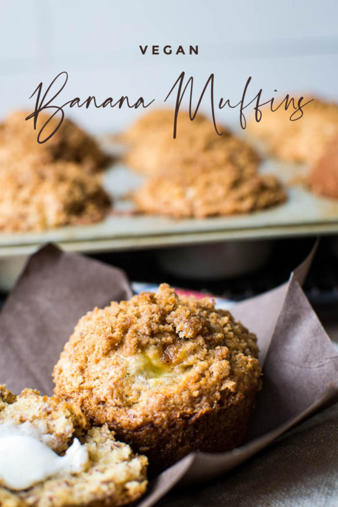 Bakery Style Vegan Banana Muffins