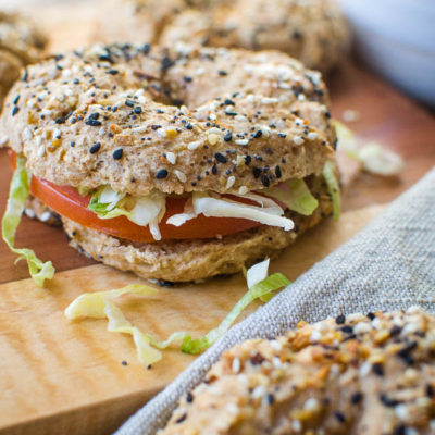 Simple Whole Wheat Everything Bagels In Under an Hour