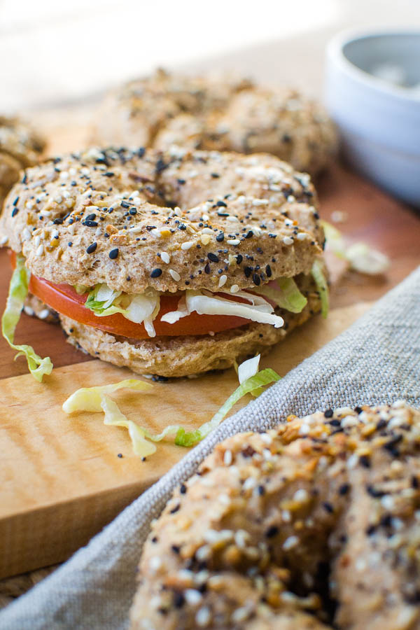 Simple Whole Wheat Everything Bagels In Under an Hour