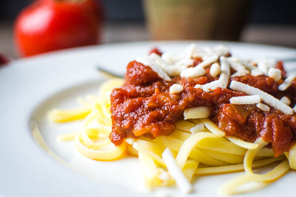 Easy pantry ingredient recipe for a thick and rich pasta sauce
