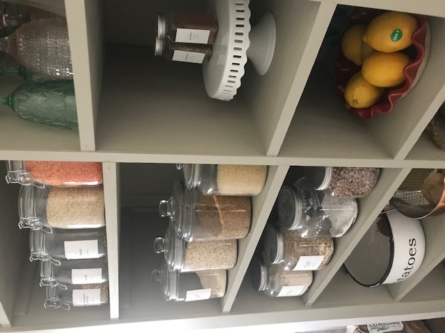 Open pantry for extra storage