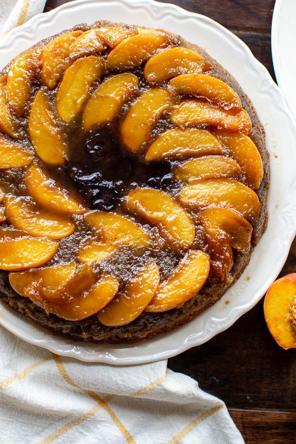 peach upside down cake