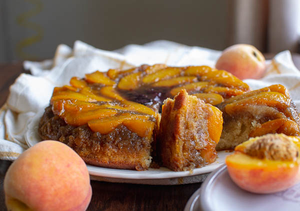 peach upside down cake