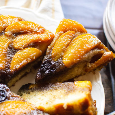 Easy Peach Upside Down Cake