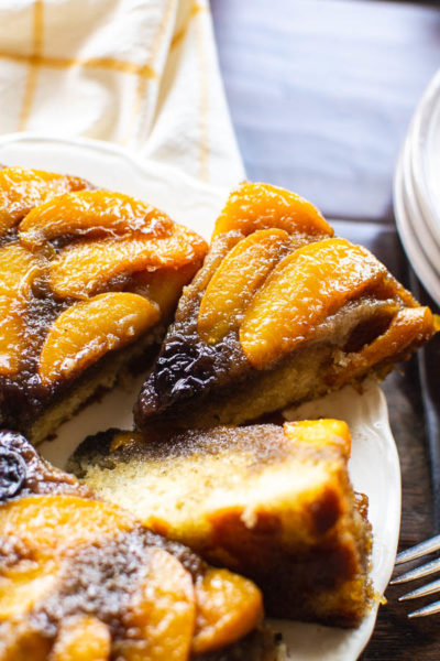 peach upside down cake