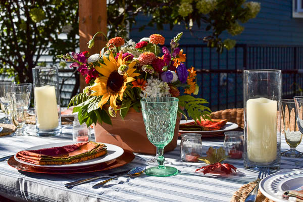 how to style a fall dining table