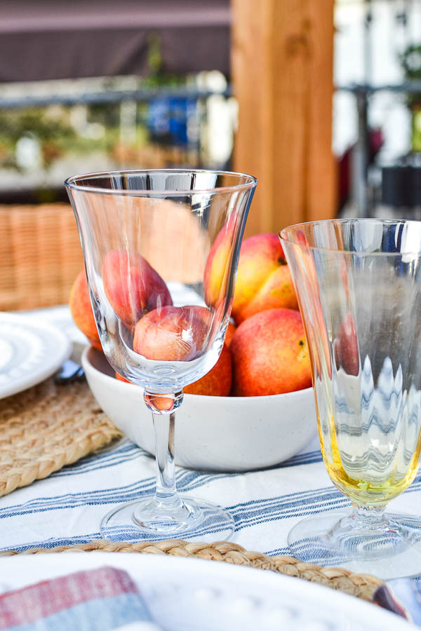 Nectarines on a fall table