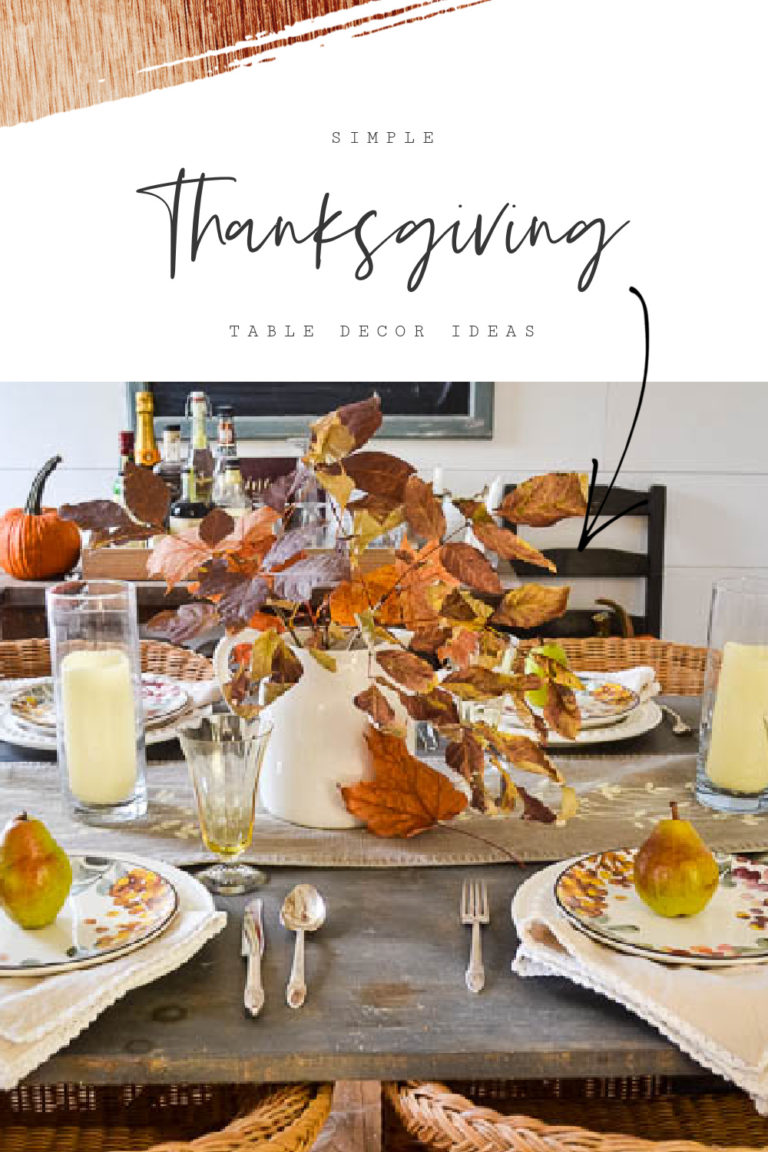 Dried Maple Leaves are the centrepiece to a table set for Thanksgiving