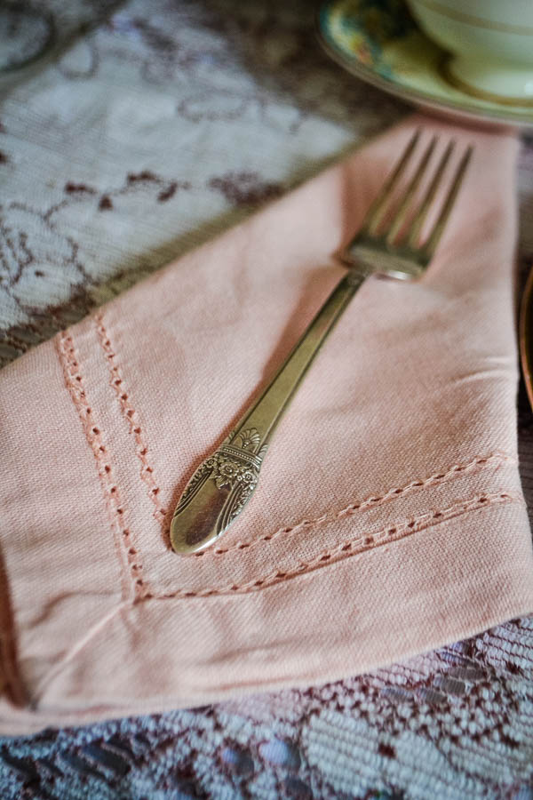 Christmas Table Pink Linen Napkins