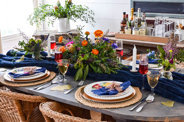 Bold colorful Valentine Table with no red