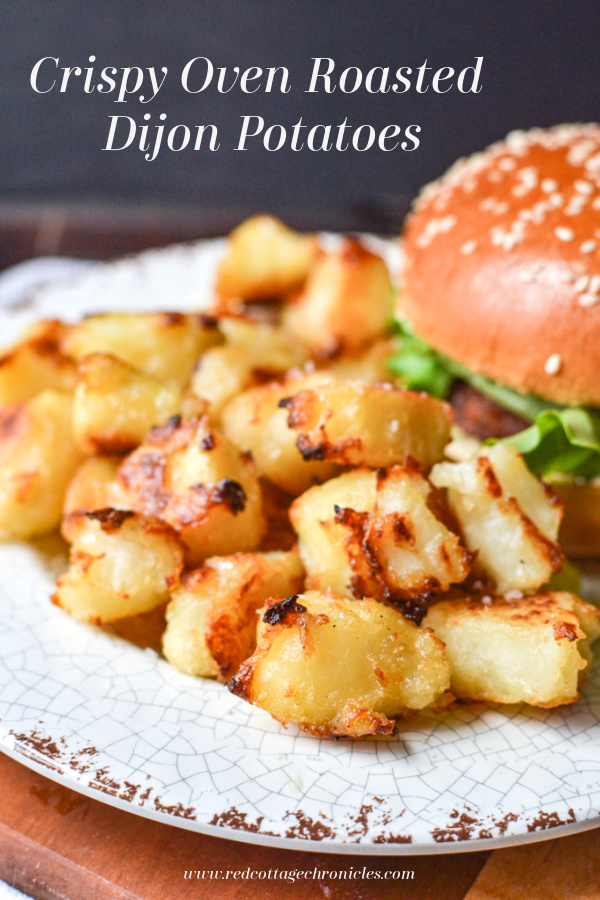 Crispy oven roasted potatoes with dijon and maple