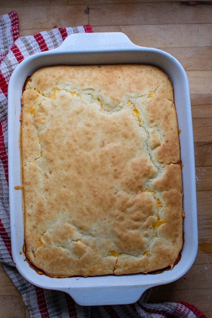 A cheesy taco bake casserole fresh from the oven.