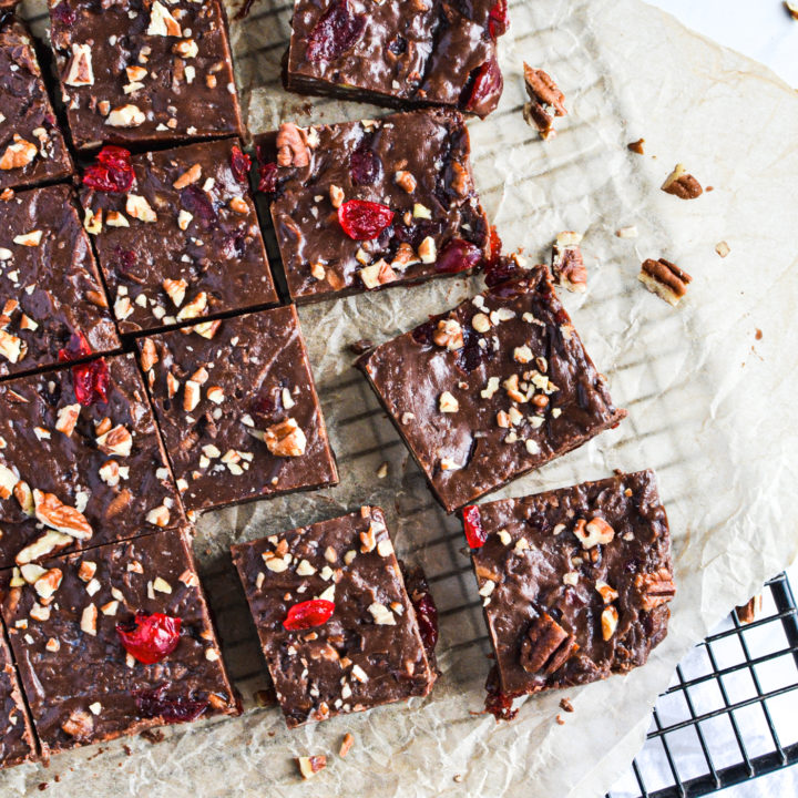 chocolate cherry pecan fudge