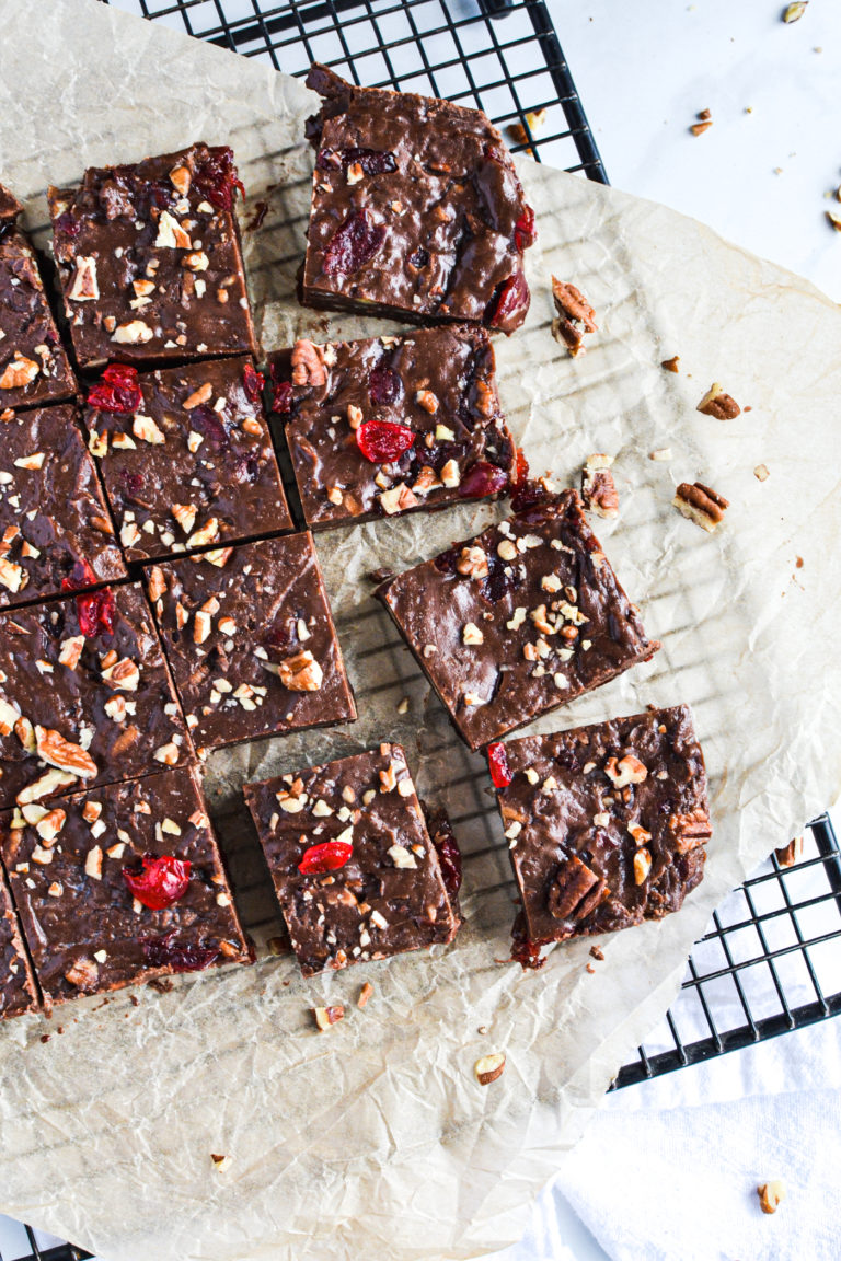 chocolate cherry pecan fudge